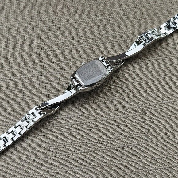 FMD Women Wristwatch Crystals Accent Bezel and Band Silver Tone Watch - Picture 7 of 9